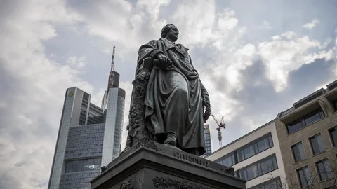 Goethe Statue - Time Lapse Video stock 106872319