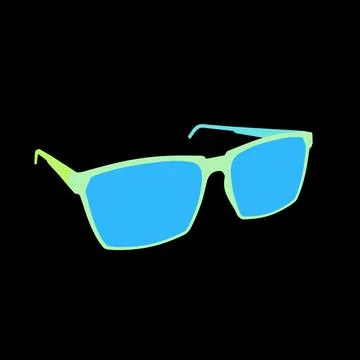 Goggle With Beautiful Color In Plain Background Stock Illustration
