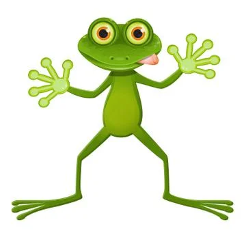 A Goggle-eyed Frog Stock Illustration