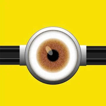 Goggle with One Brown Eye Stock Illustration