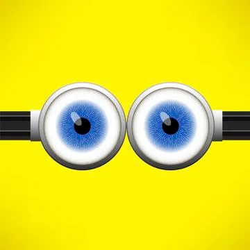 Goggle with Two Blue Eyes Ilustración de archivo