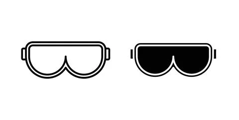 Goggles icon symbol. Flat Vector illustration Stockillustratie