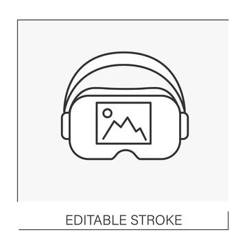 Goggles line icon Stock Illustration