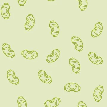 Goggles mountain skiing line seamless pattern Stockillustratie