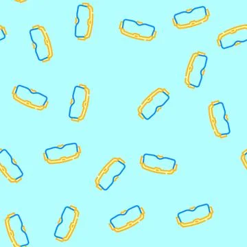 Goggles paintball game vector seamless pattern Stock Illustration