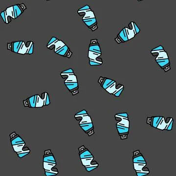 Goggles snowboard vector seamless pattern 스톡 일러스트