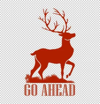Gohead maroon deer Illustrazione stock