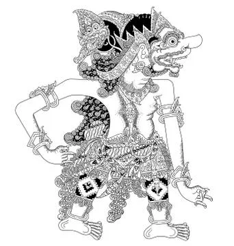 Gohmuko Wayang Kulit Stock Illustration