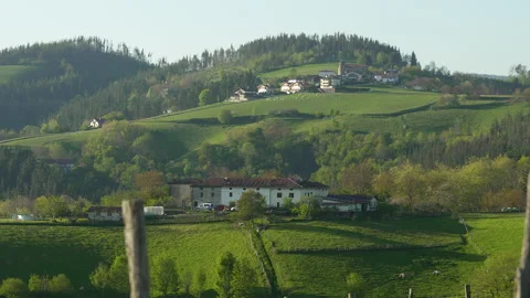 Goierri landscape, Txindoki mountain in Basque Country Video stock 152472718