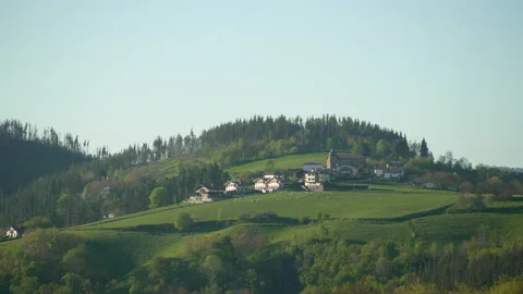 Goierri landscape, Txindoki mountain in Basque Country Video stock 152473160