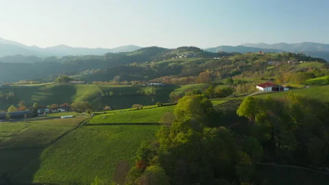 Goierri landscape, Txindoki mountain in Basque Country Video stock 152477238