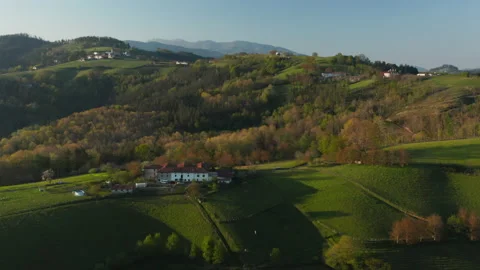 Goierri landscape, Txindoki mountain in Basque Country Video stock 152478603