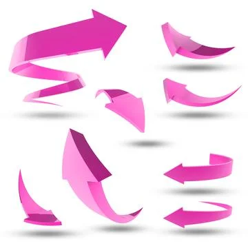 Going in all directions. Computer generated graphic of arrows. Ilustración de archivo
