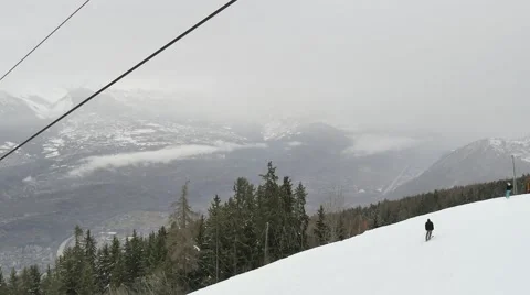 Going up the Alps mountains Stock Footage 61086399
