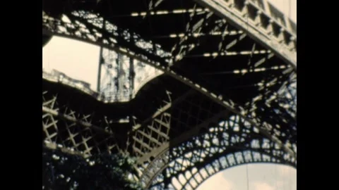 Going up and Down in the lift on the Eiffel Tower Stock Footage 253283308