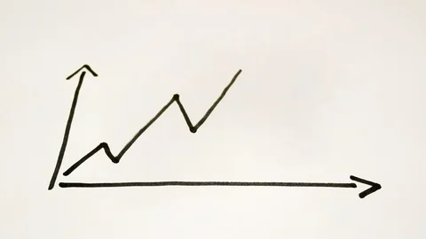 Going Up Arrow Rising Data Stock Footage 88957101