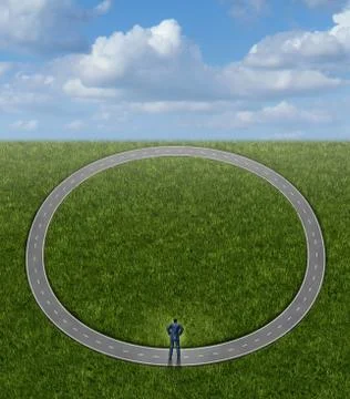 Going in circles 库存插图