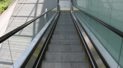 Going Down Escalator Stock-Footage 1085187
