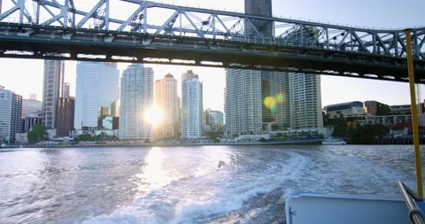 Going down the river in Brisbane Stock Footage 137494656