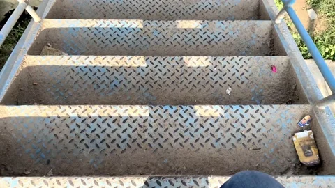 Going down by the stairs Video stock 225318273