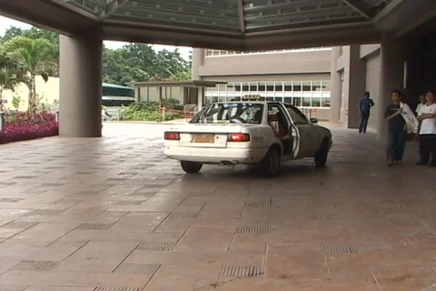 Going down from Taxi Stock Footage 157670