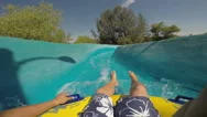 Going Down A Waterslide At Waterpark, Pov Video Stock Footage