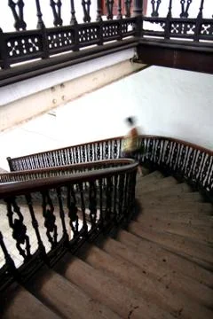 Going downstairs Stock Photos