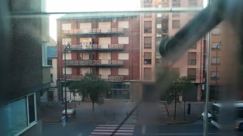 Going up in the elevator to the old town of Ponferrada Stock Footage 231654470