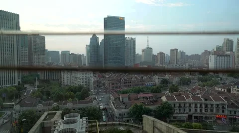 Going up a elevator in Shaghai Stock Footage 65800001