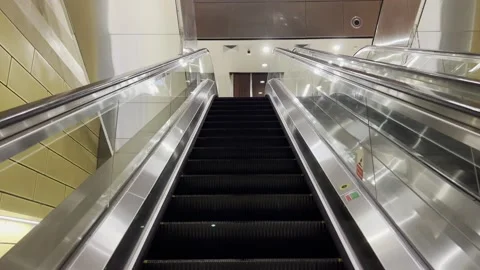 Going up escalator Stock Footage 164653533