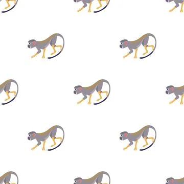Going forward monkey pattern seamless vector Illustrazione stock