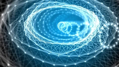 Going forward through an abstract tunnel Stock Footage 80991201