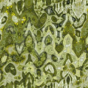 Going green and ocher pattern with watercolor effect and inkblot Stock Illustration