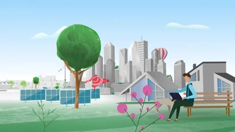 Going Green with Renewable Energy Video stock 250351502