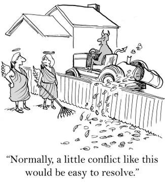 Going to have trouble with solving conflict Illustrazione stock