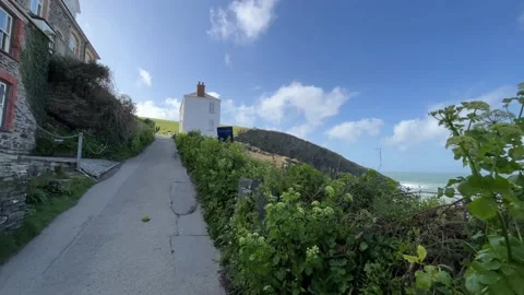 Going up the hill - Port Isaac Cornwall Stock Footage 238667961