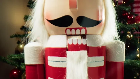 Going inside the mouth of a Nutcracker Video stock 289148454