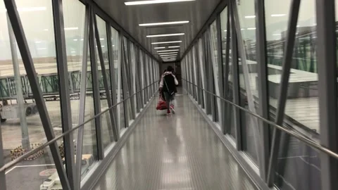 Going inside plain. Stock Footage 133309596