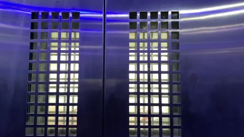 Going up by the lift or elevator Stock Footage 295436965