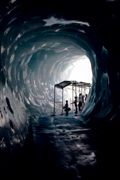 Going to Mer de Glace Stock Photos