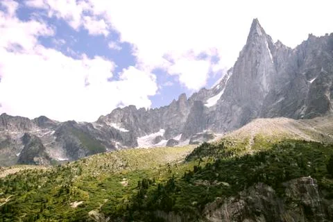 Going to Mer de Glace Stock Photos