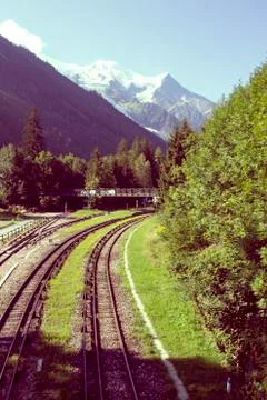 Going to Mer de Glace Stock Photos