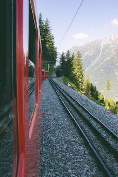 Going to Mer de Glace Stock Photos