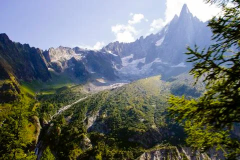 Going to Mer de Glace Stock Photos