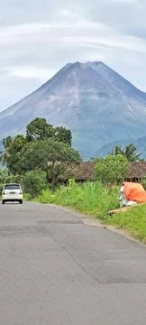 Going to merapi mountain Foto stock