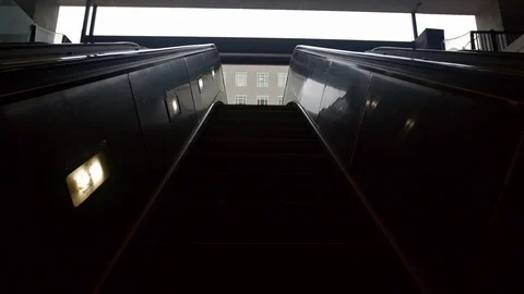 Going up on the metro escalator Stock Footage 115606034