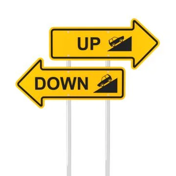 Going up or down Stock Illustration