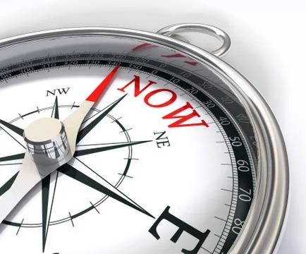 Going for the present concept compass Stock Illustration