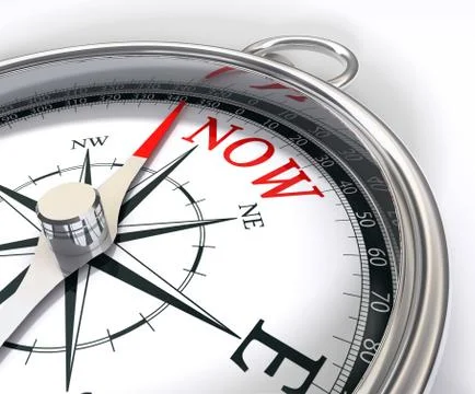 Going for the present concept compass Stock Illustration