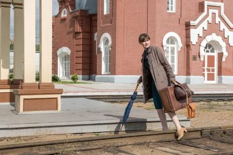 Going on rails. Stock Photos